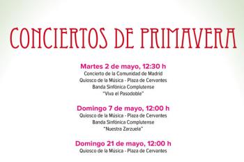 Los alcalaínos podrán disfrutar de los conciertos los días 2, 7 y 21 de mayo