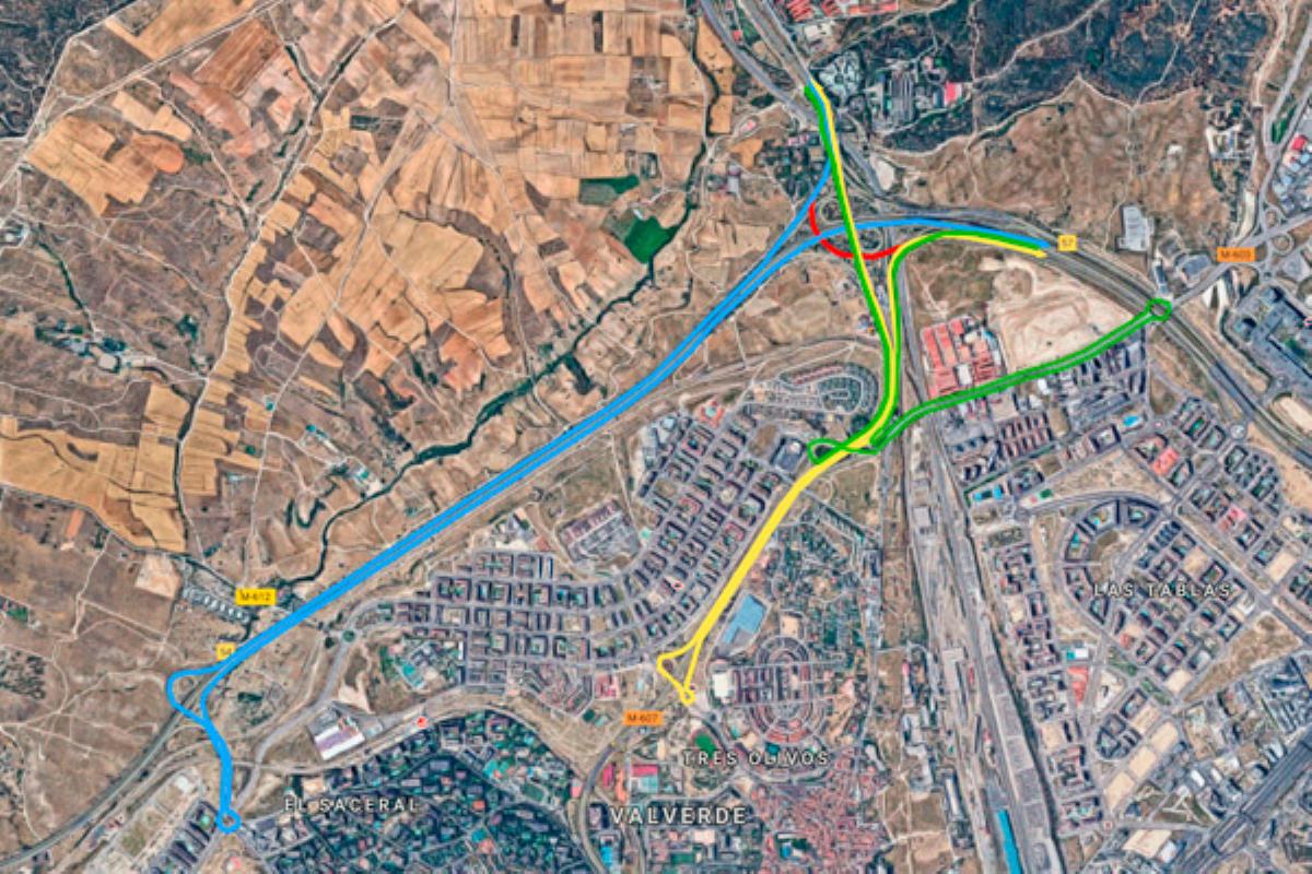 Se ha incorporado un nuevo desvío al ramal de la autopista que enlaza con la M-607