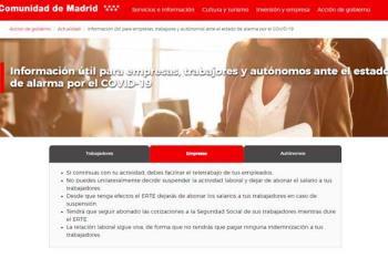La Comunidad de Madrid otorgará ayudas directas a autónomos sin empleados a su cargo 