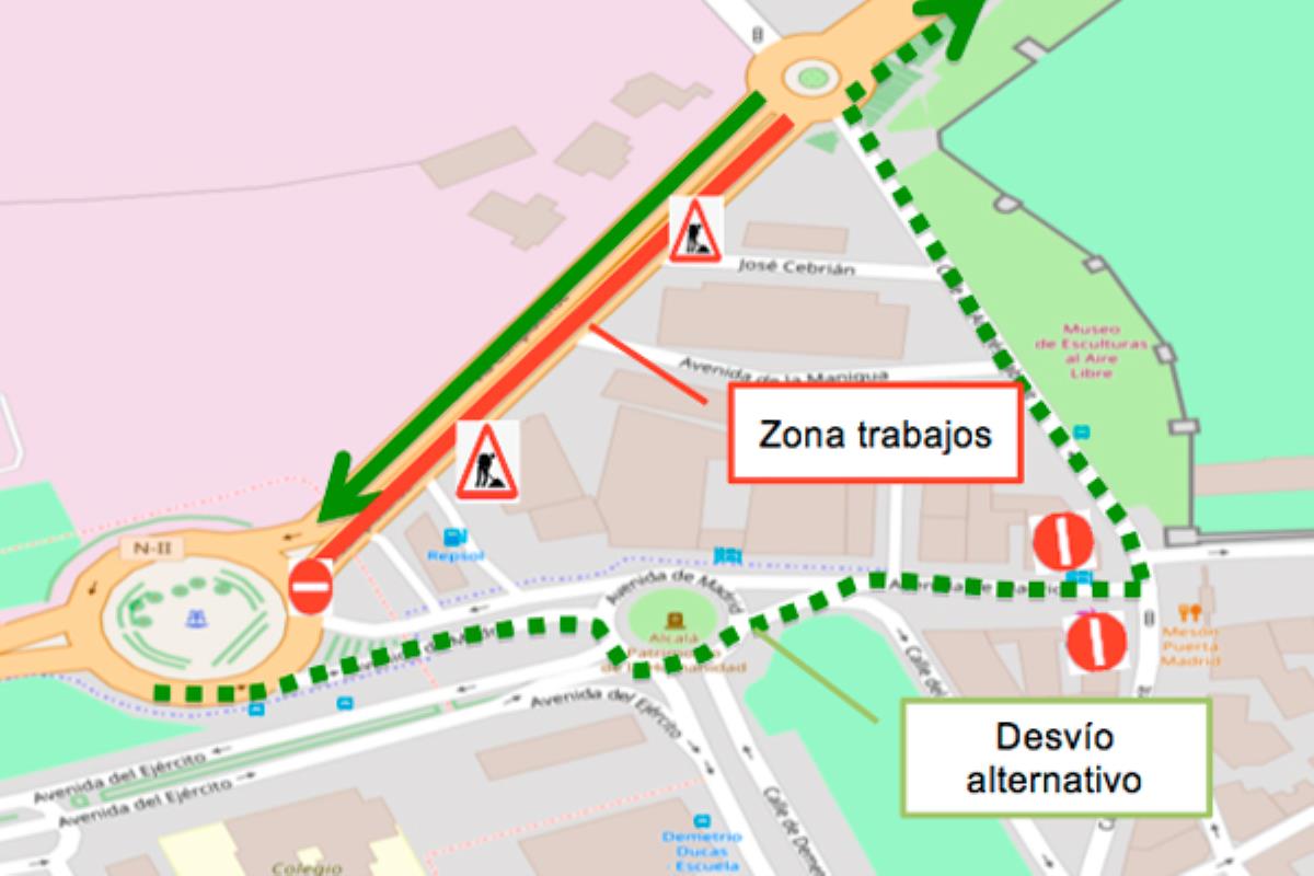 El motivo del corte es por obras en la Vía Complutense