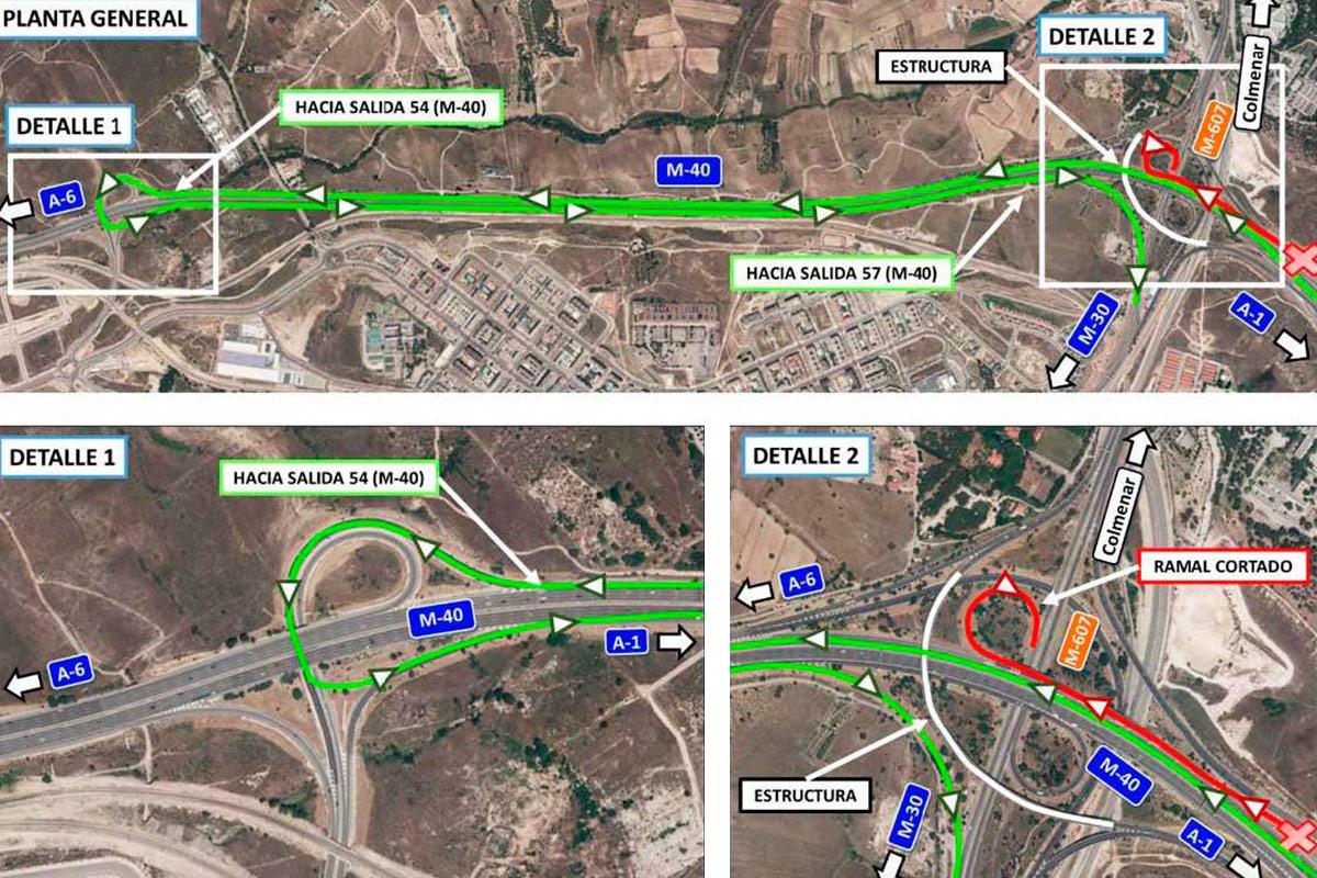 El Ministerio de Transportes, Movilidad y Agenda Urbana continúa con las labores de desmontaje del tablero del puente del Nudo de Colmenar