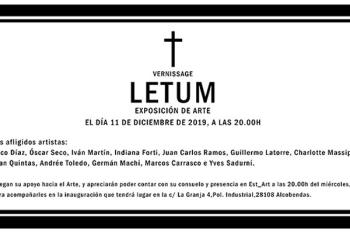 La exposición LETUM se inaugurará este miércoles en el espacio EST_ART de Alcobendas