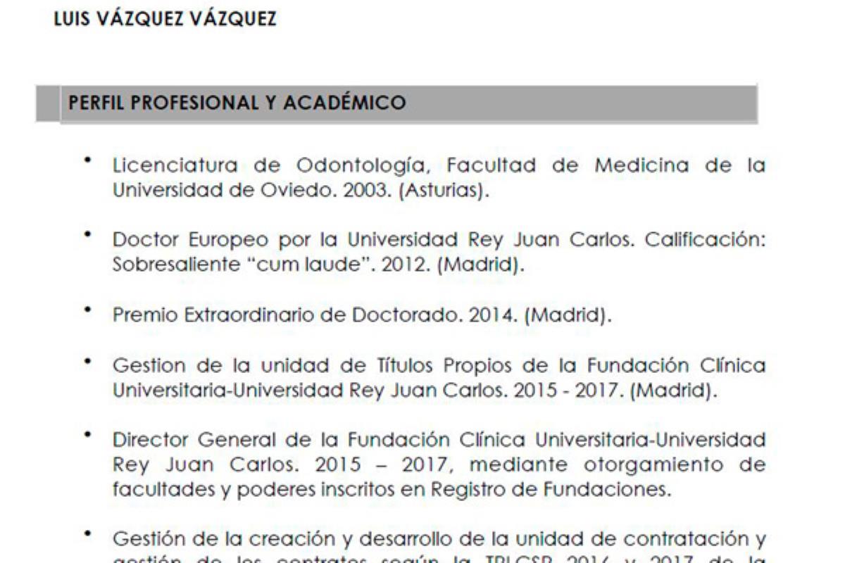 Las fechas corroboran la exclusiva dada por este medio antes de su publicación y confirman su experiencia en el campo de la odontología