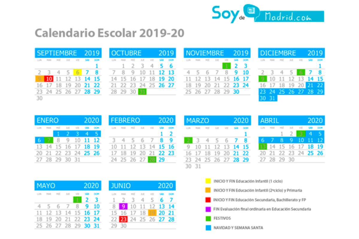 La Comunidad de Madrid ya ha comunicado las fechas de inicio y las vacaciones escolares