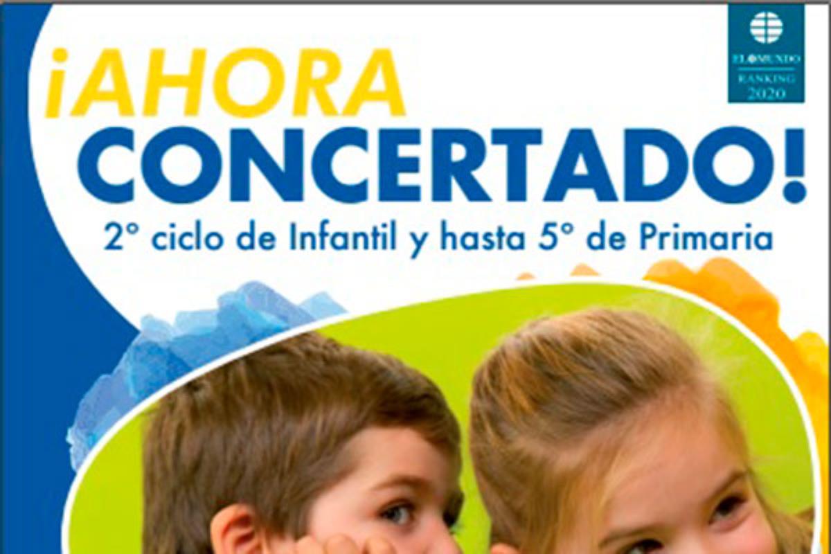 El tramo concertado comienza en 2º ciclo de Infantil, y se alarga hasta 5º de Primaria