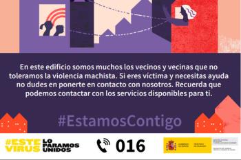 Cuelga el cartel de la campaña para ofrecer tu ayuda a las mujeres víctimas de violencia machista