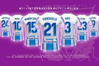 Los futbolistas del Club Deportivo Leganés saltarán al campo con el nombre de sus madres en la camiseta