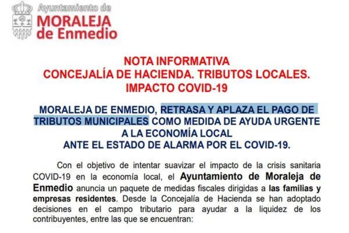 El objetivo de las medidas es suavizar el impacto en la economía local 