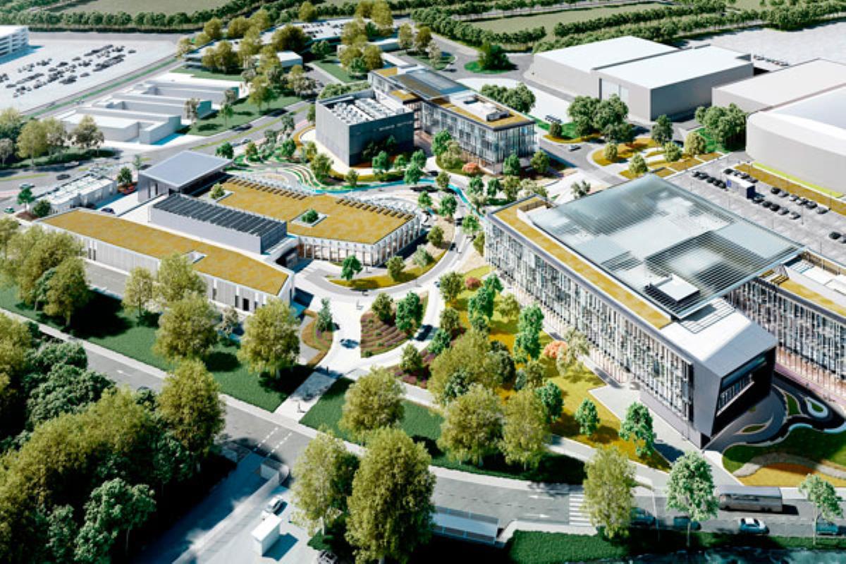 El complejo contará con cinco edificios conectados por accesos peatonales