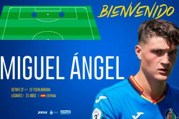 El Getafe ha hecho oficial la cesión de Miguel Ángel al Fuenlabrada durante una temporada