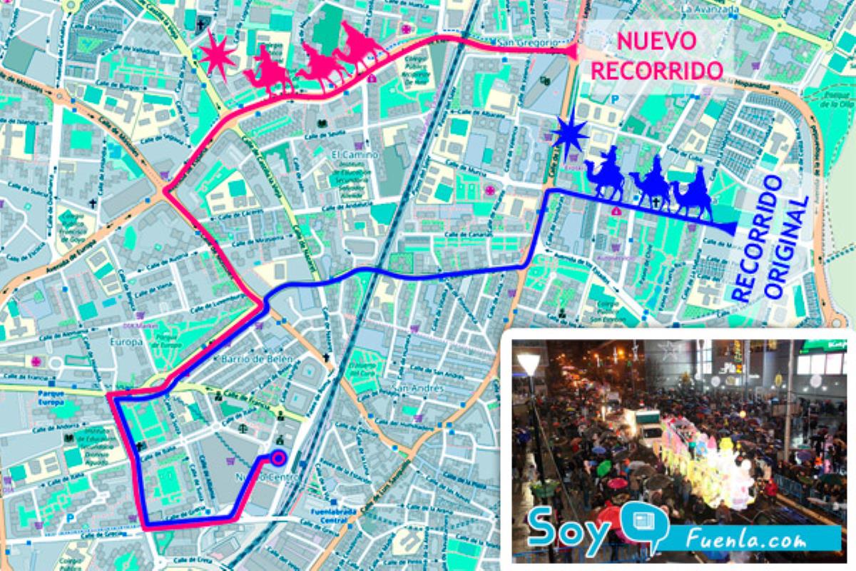 El cambio de recorrido de la Cabalgata de Reyes ha sido una de las novedades más destacadas en la Navidad de los fuenlabreños
