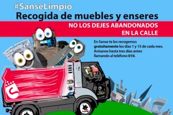 Todos los 1 y 15 de cada mes, el servicio de Recogida de muebles y enseres llevará los objetos al punto limpio