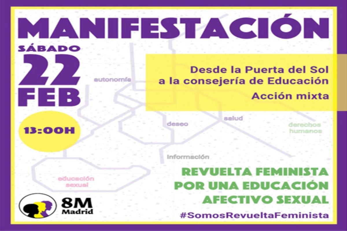 La Comisión 8M ha convocado este sábado la siguiente acción en este mes de #revueltafeminista