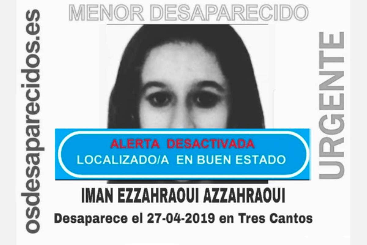 La menor desaparecida hace casi un mes en Tres Cantos, Madrid, ha sido localizada