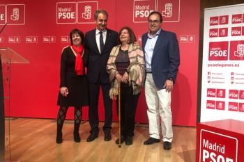 El ex presidente del Gobierno fue galardonado por el Partido Socialista de Leganés