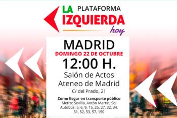Lo hará el próximo 22 de octubre, en el Ateneo de Madrid y bajo el nombre “La Izquierda Hoy”