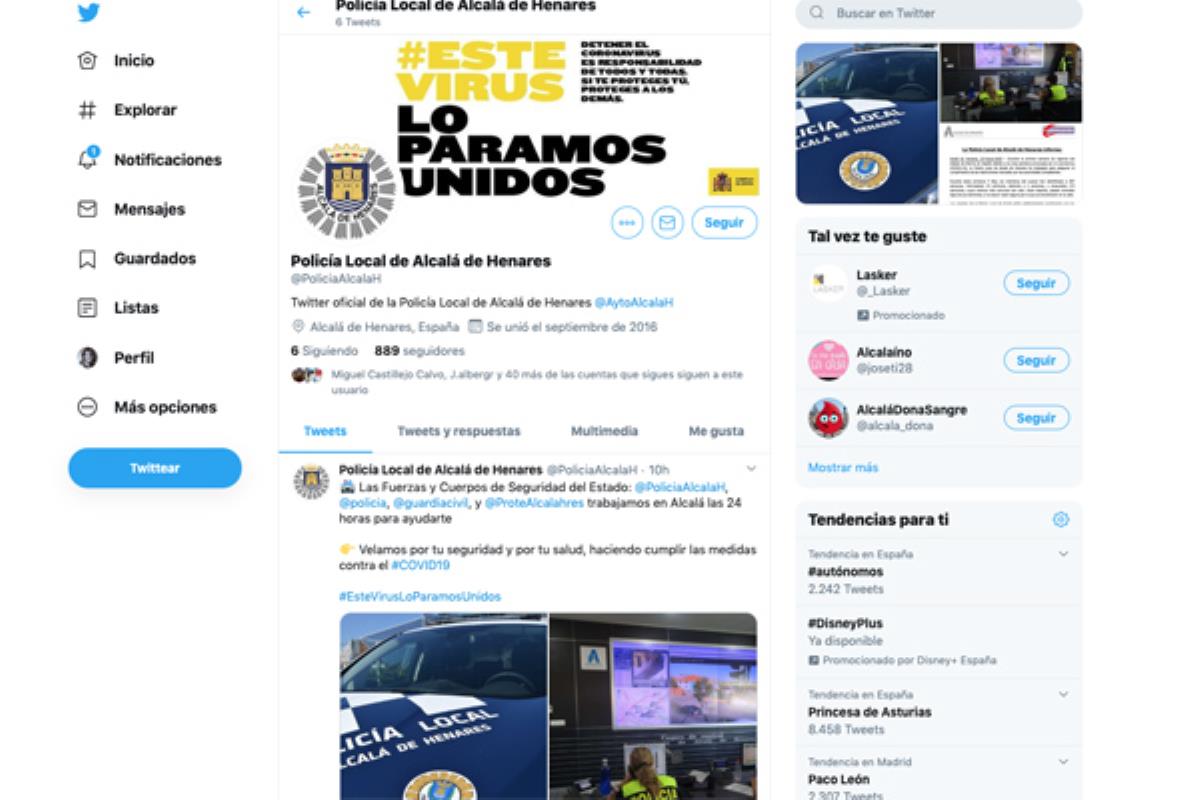 La cuenta @PoliciaAlcalaH contará con toda la información oficial
