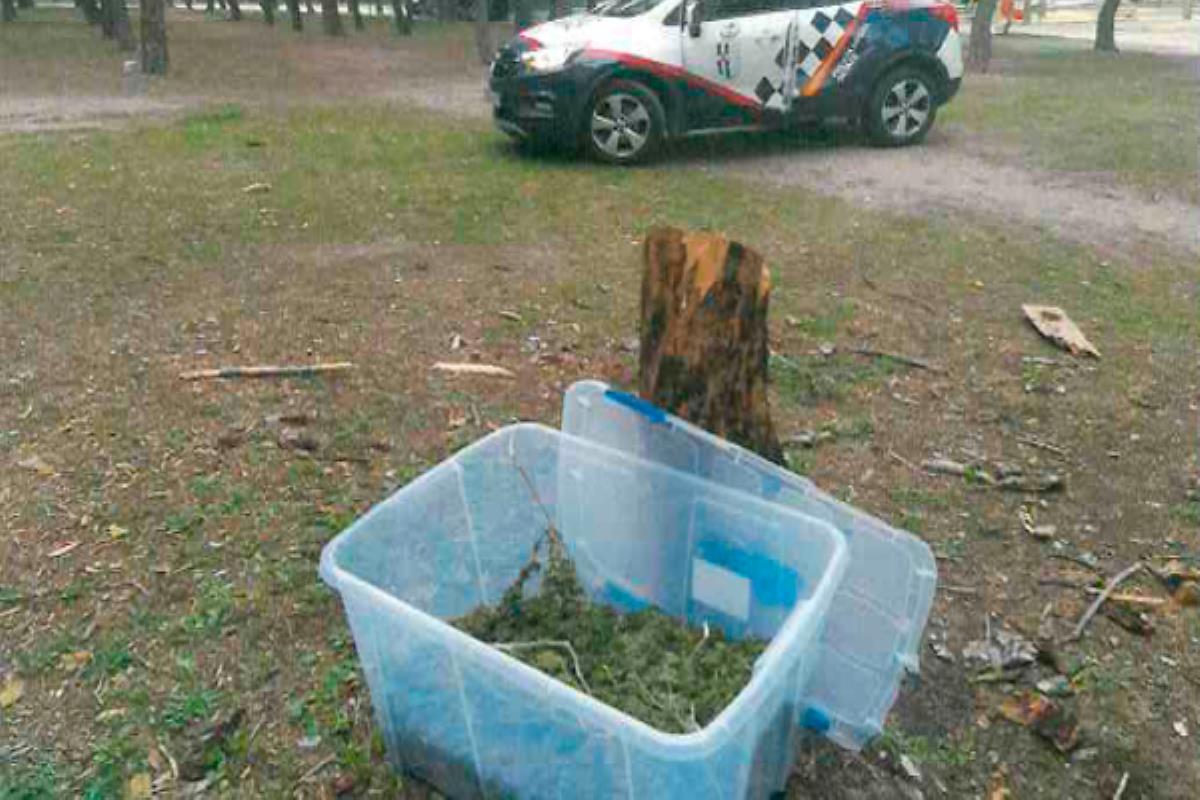 Unos agentes la encontraron dentro de una caja de plástico en el Cerro de Los Ángeles