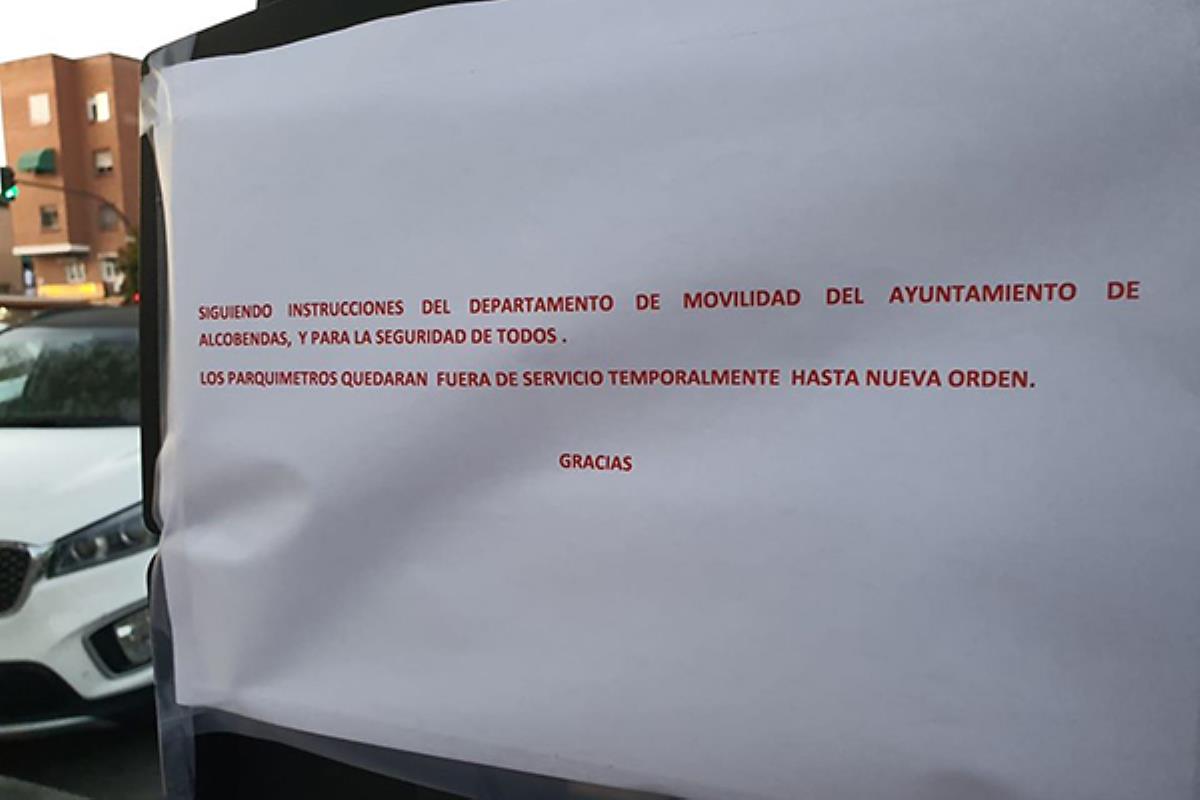 Alcobendas y Sanse cierran los parquímetros para evitar contagios por coronavirus
