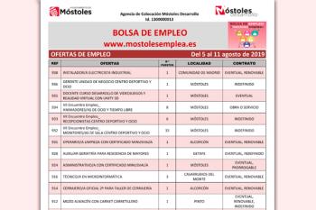 A través de Móstoles Desarrollo, el ayuntamiento ofrece 19 ofertas de empleo diferentes