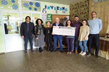El 27 de febrero se celebró el acto de entrega del cheque solidario con lo recaudado en el II Cross Aniversario Alcalá Patrimonio Mundial