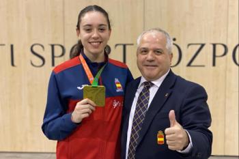 Nuestra karateca se subió al primer escalón del podio en la modalidad de kumite