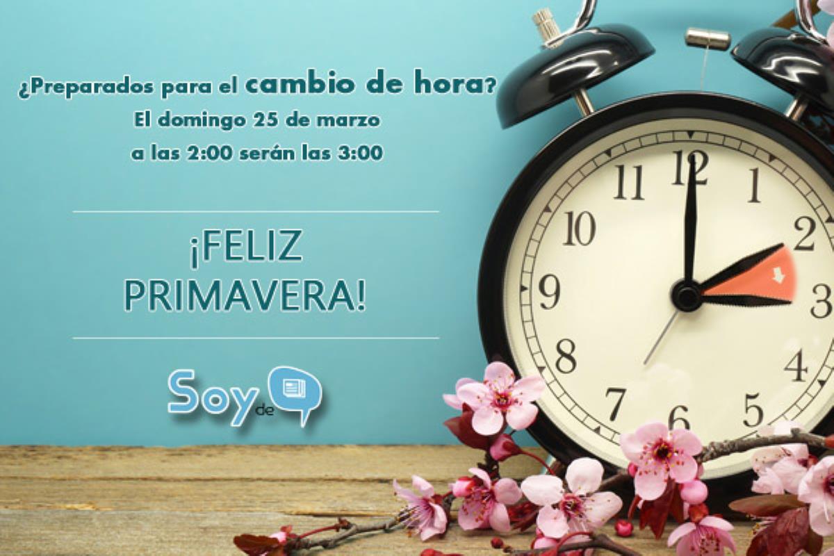 El 24 de marzo los relojes se adelantarán una hora 