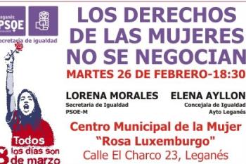 Este martes a las 18:30 horas las vecinas de Leganés se reúnen en el centro municipal de la mujer