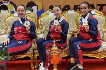 En la Premier League de Dubai, la alcalaína ha sido segunda en kata por equipos