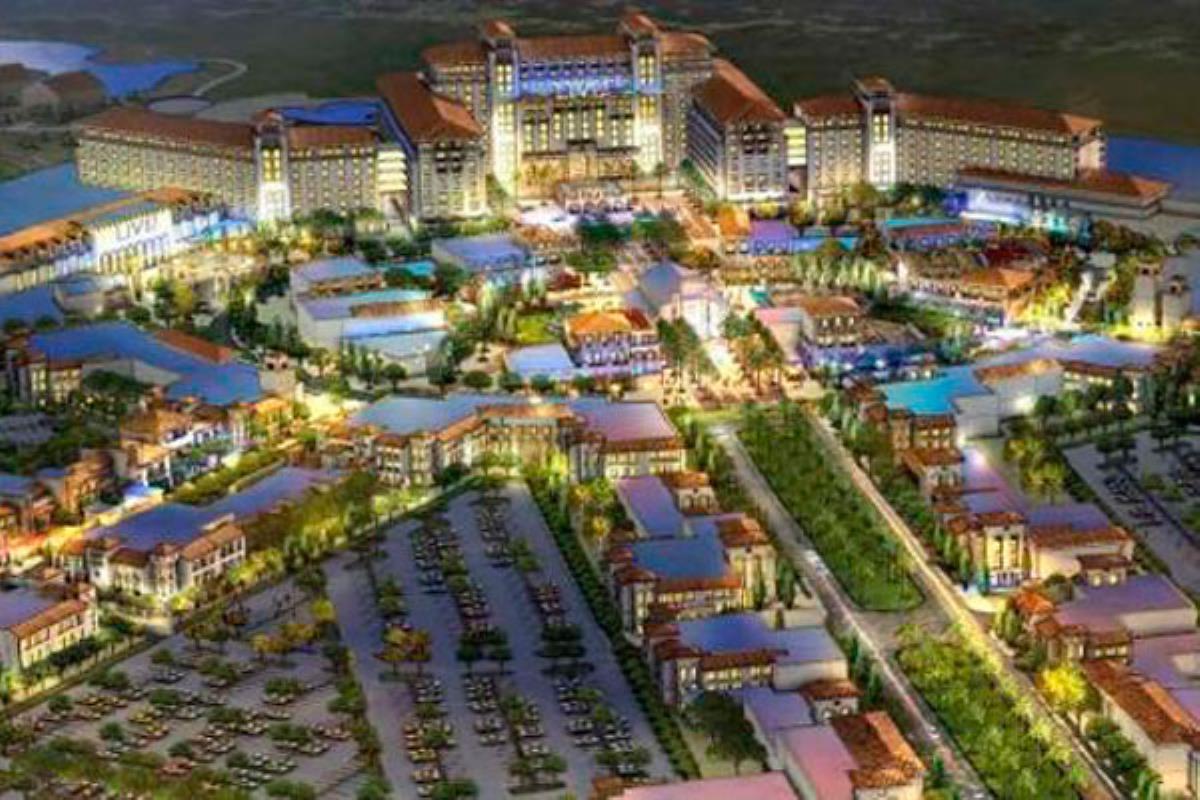 El complejo contará con un gran teatro, tres discotecas, salas de cine, hoteles, salas de juego y centros de convenciones