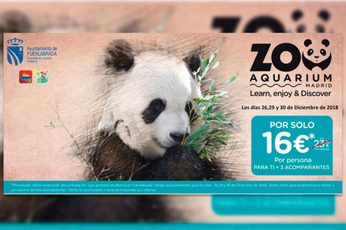 Los días 26, 29 y 30 de diciembre los fuenlabreños contarán con descuentos exclusivos en el Zoo Aquarium de Madrid