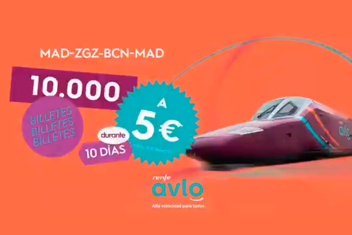 Durante 10 días, se ofertarán 1.000 billetes diarios a 5 euros para viajar entre Madrid y Barcelona