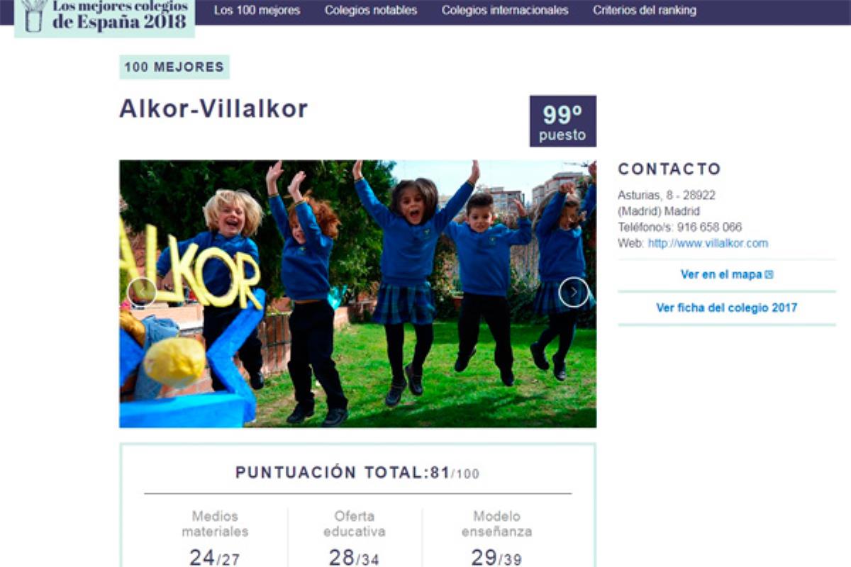 El centro educativo de Alcorcón es el único colegio que aparece en el listado de colegios sobresalientes