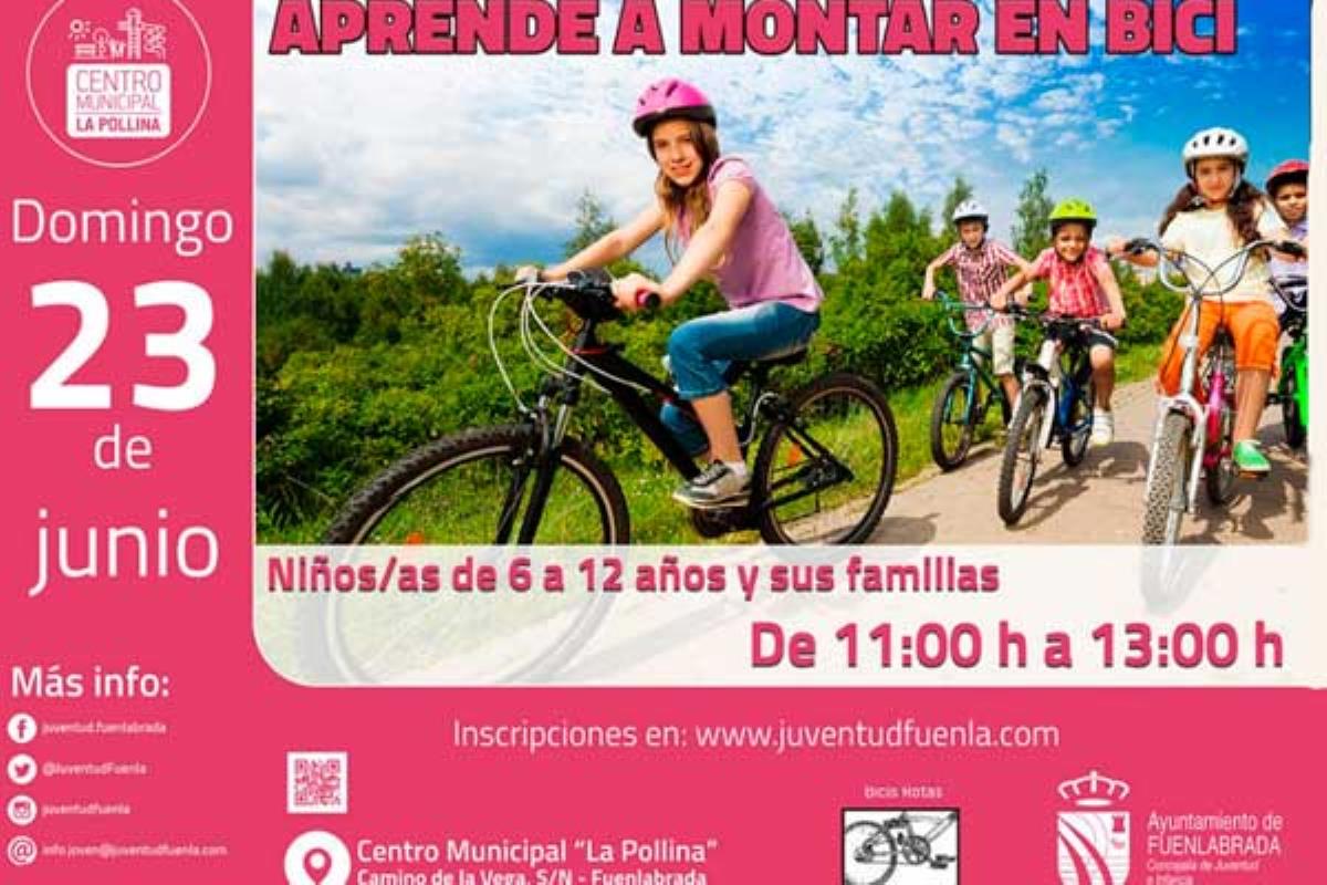 El municipio organiza una actividad para aprender a montar en bicicleta