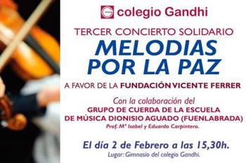 El Día de la Paz se conmemorará con el Tercer Concierto Solidario en el Colegio Gandhi