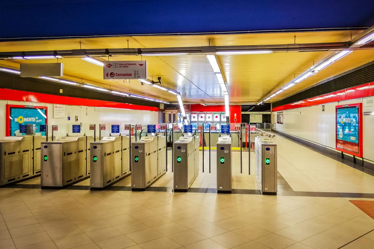 La demanda del transporte público en la región ha caído un 90% de media en un día laborable tipo 