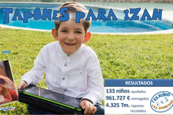 "Tapones para Izan", una nueva campaña de solidaridad para este pequeño de 5 años 