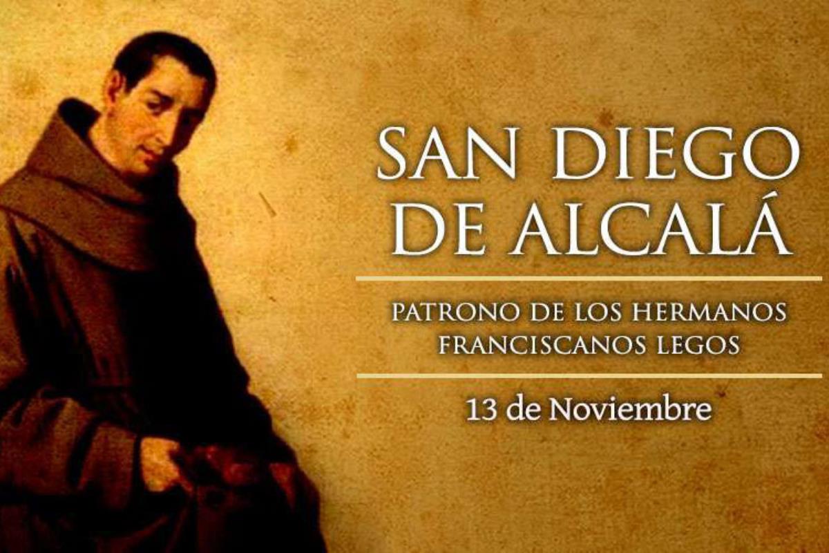 El 13 de noviembre se celebra la festividad de San Diego de Alcalá