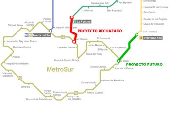 El Consorcio de Transportes ha rechazado por inviable conectar la L11 de Metro con Leganés