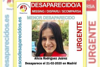 La menor desapareció en Madrid el 21 de febrero