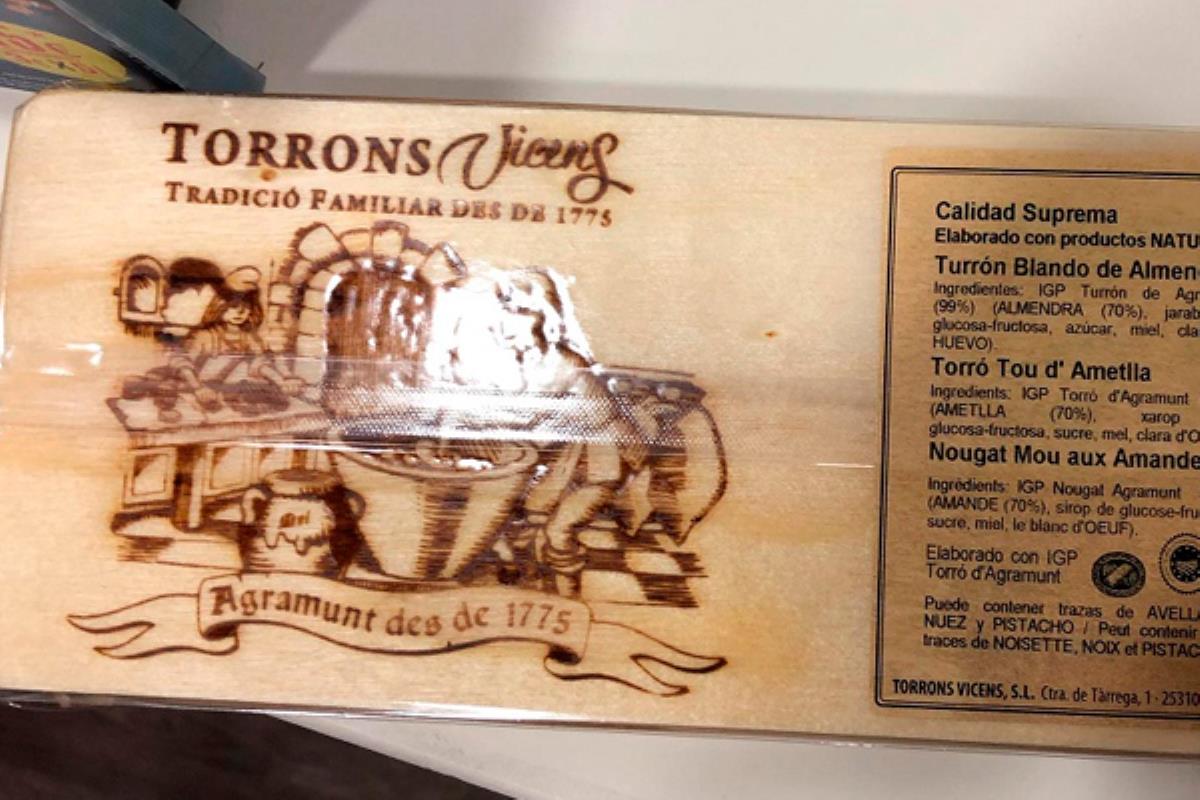 El turrón blando de almendra procedente de Cataluña no especifica que contiene leche en su etiquetado