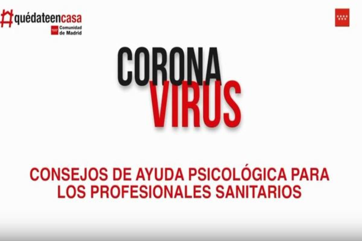 Madrid Salud ha publicado un vídeo con consejos psicológicos para los sanitarios