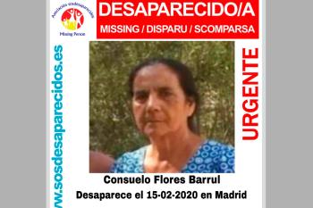 Según informa SOS Desaparecidos, Consuelo desapareció el pasado sábado 15 de febrero de 2020