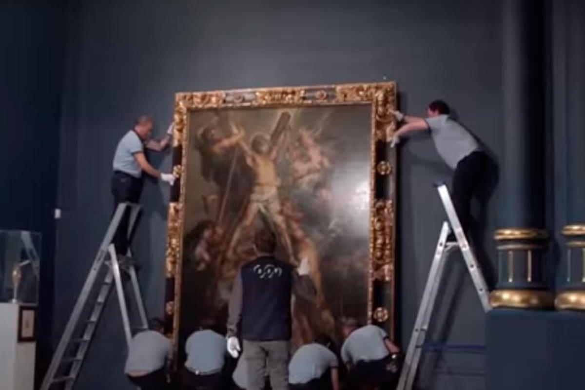 Para trasladar el cuadro ha sido necesario un embalaje especial