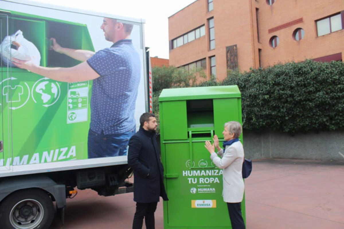 Estrenamos 85 contenedores destinados a la recogida de ropa usada en Alcorcón de la mano de ESMASA