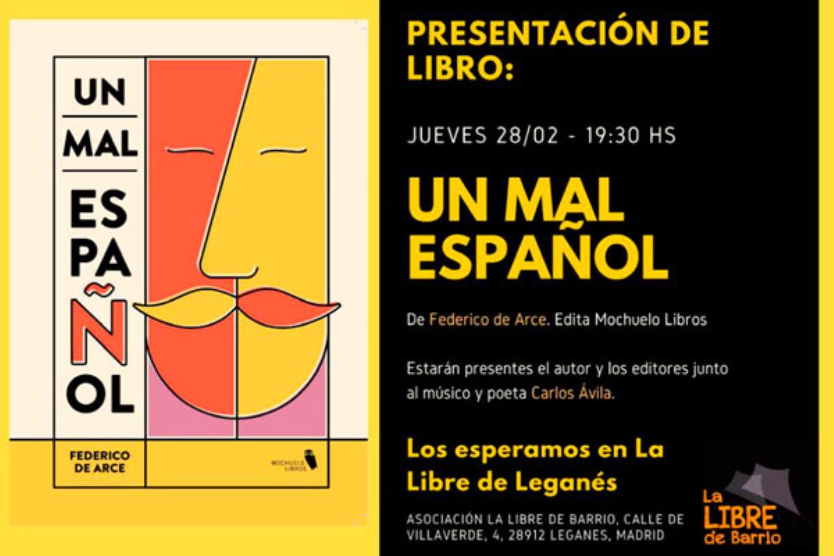 El jueves 28 de febrero está organizada la presentación del libro de Federico de Arce