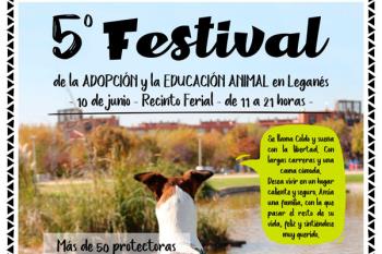 El Quinto festival de Adopción y Educación Animal llega a Leganés en el mes de junio