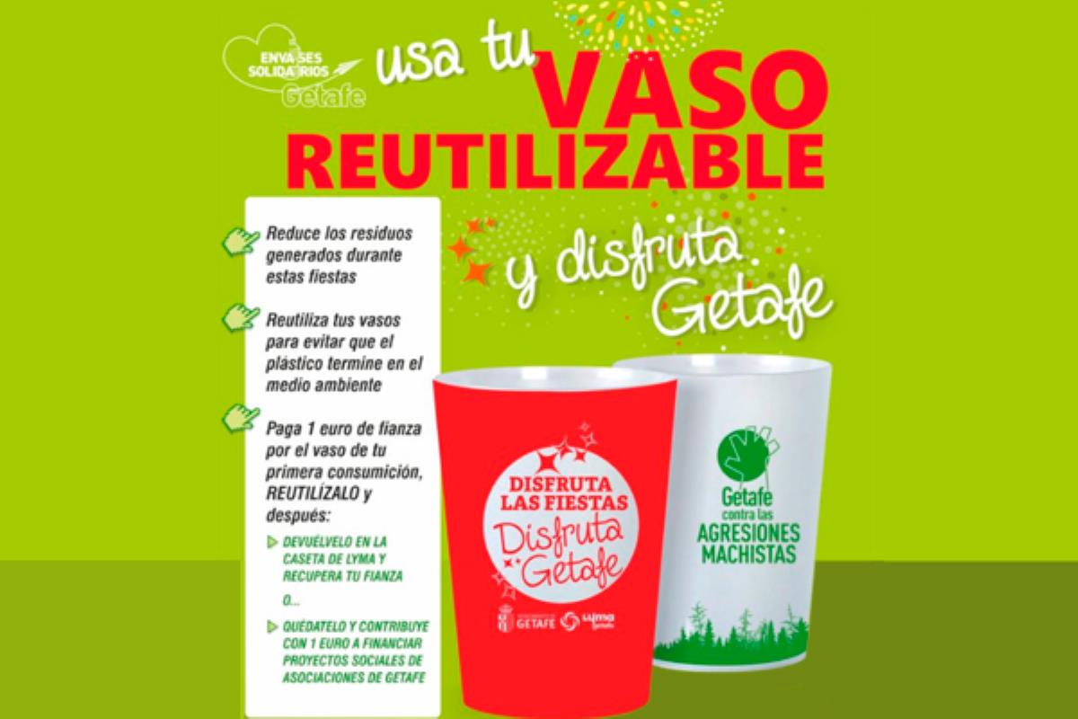 El Ayuntamiento de Getafe obligará a utilizar 40.000 vasos reciclables