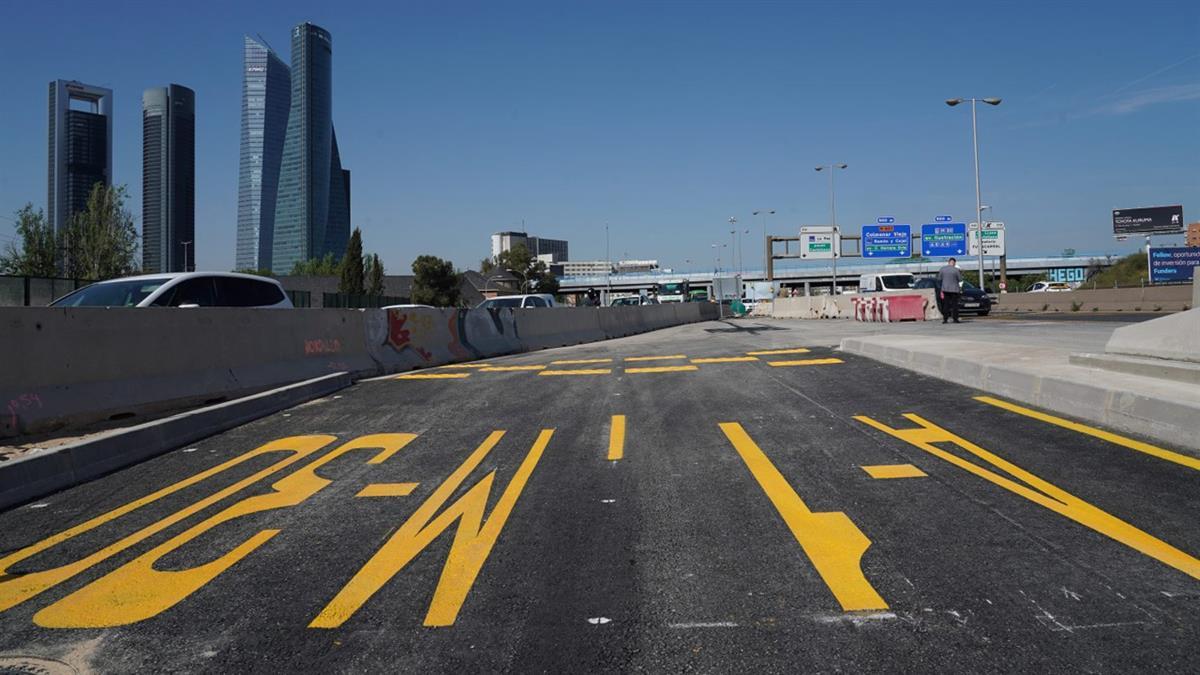 Permitirá la conexión directa del tráfico rodado entre el paseo de la Castellana y la M-30 con destino a la A-1 y la M-11.