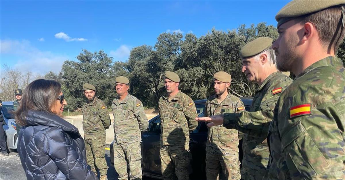 La estructura fue instalada por militares del Ejército de Tierra